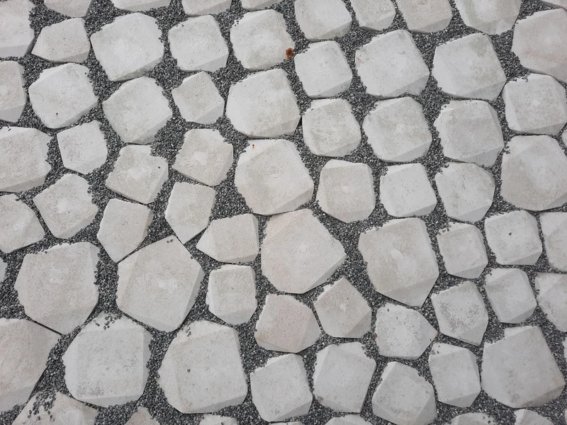 Geometric Stone Pathway