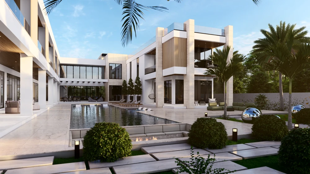 Precision architectural lighting in luxury outdoor living